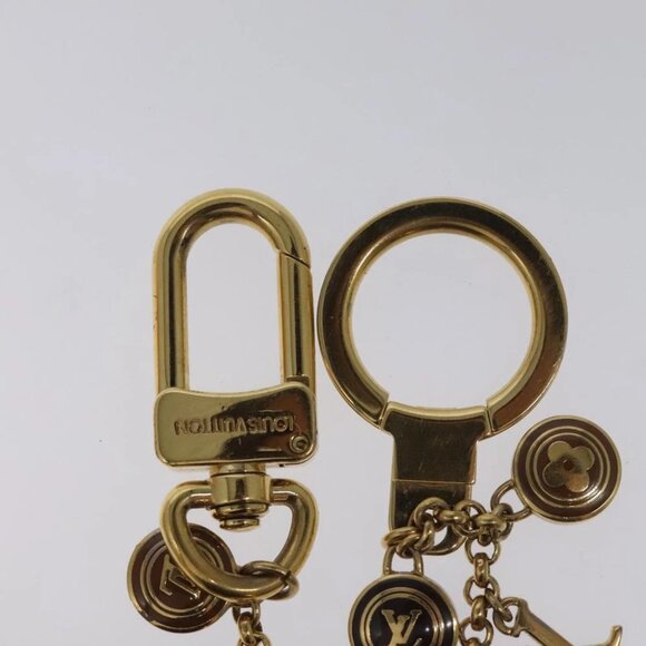 LOUIS VUITTON Porte Cles Chainne Pastille Key Holder Gold M65386 LV Auth 112882 - Picture 4 of 8